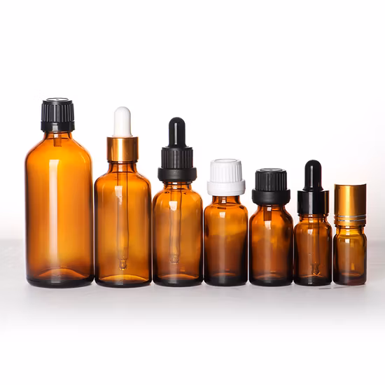 3ml 10ml 그라데이션 녹색 유리 에센셜 오일 스포이드 병