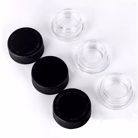 뜨거운 판매 5ml 7ml 9ml 아이 크림 왁스 오일을위한 어린이 증명 캡이있는 유리 농축액 저장 용기