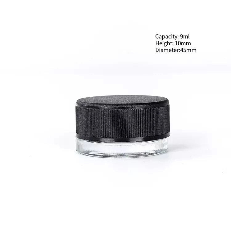 Hot Sale 5ml 7ml 9ml Glass Concentrate Storage Jar with Child Proof Cap for Eye Cream Wax Oil