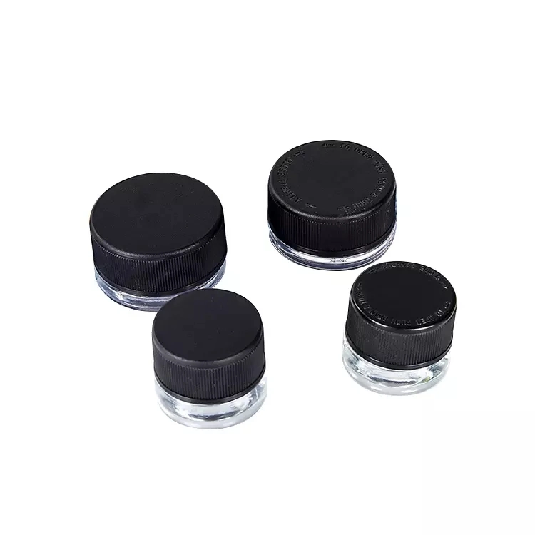 Hot Sale 5ml 7ml 9ml Glass Concentrate Storage Jar with Child Proof Cap for Eye Cream Wax Oil