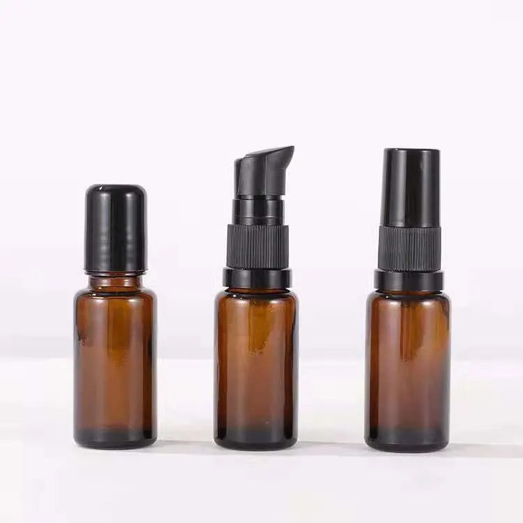 10ml Essential Oil Bottle Refillable Liquid Foundation Glass Bottle with Lotion Pump