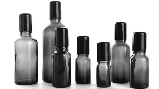 향수병 호박색 유리제 화장용 정유 병에 새로운 디자인 목록