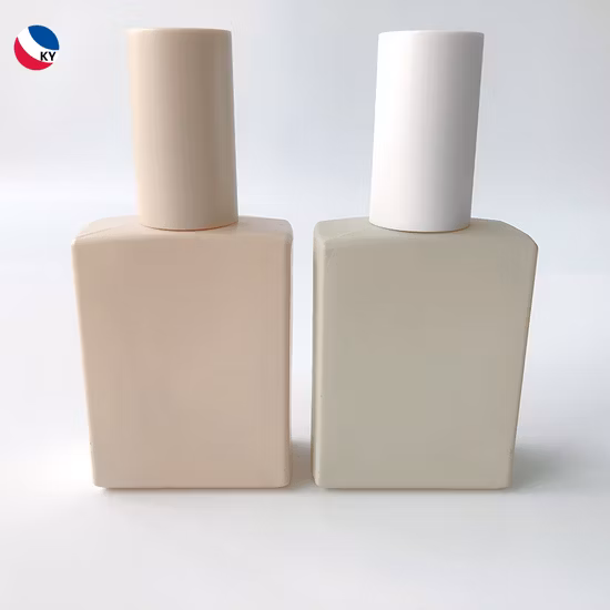 펌프 캡으로 포장하는 50ml 스프레이 향수병 사각형 유리 로션 병 스킨케어 화장품